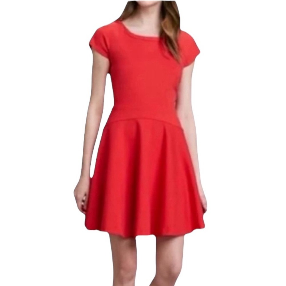 Diane Von Furstenberg Short Dress Red Aline Versatile Classic Daytime Flirty Sz0